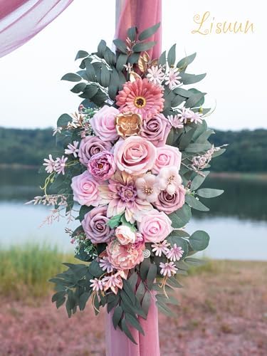 Artificial Wedding Arch Flowers, 2 Large Floral Swags, alternate view 4