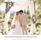Artificial Wedding Arch Flowers, 2-Piece Faux Floral Swag, alternate view 2