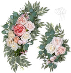 Artificial Wedding Arch Flowers Floral Swag Welcome Sign Ceremony Decor