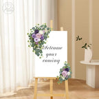 Artificial Wedding Arch Flowers for Wedding Sign, Set of 2 for Wedding Welcome Ceremony Sign, Faux Floral Swags, alternate