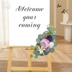 Artificial Wedding Arch Flowers for Wedding Sign, Set of 2 for Wedding Welcome Ceremony Sign, Faux Floral Swags, alternate