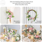 Artificial Wedding Arch Flowers for Wedding Sign, Set of 2 for Welcome Ceremony Sign, Faux Floral Swags, Banquet, alternate