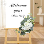 Artificial Wedding Arch Flowers for Wedding Sign, Set of 2 for Welcome Ceremony Sign, Faux Floral Swags, alternate view 5