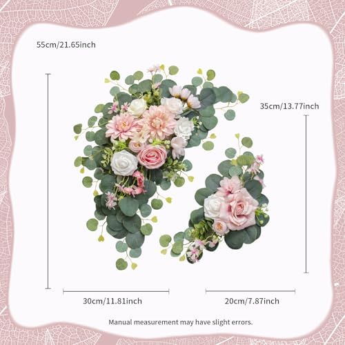 Artificial Wedding Arch Flowers for Wedding Sign, Set of 2 for Welcome Ceremony Sign, Faux Floral Swags, Banquet, alternate