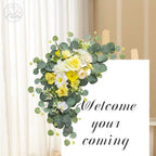 Artificial Wedding Arch Flowers for Wedding Sign, Set of 2 for Welcome Ceremony Sign, Faux Floral Swags, Banquet, alternate