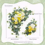 Artificial Wedding Arch Flowers for Wedding Sign, Set of 2 for Welcome Ceremony Sign, Faux Floral Swags, Banquet, alternate
