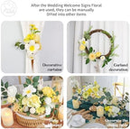 Artificial Wedding Arch Flowers for Wedding Sign, Set of 2 for Welcome Ceremony Sign, Faux Floral Swags, Banquet, alternate
