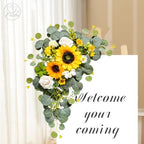 Artificial Wedding Arch Flowers for Wedding Sign, Set of 2 for Welcome Ceremony Sign, Faux Floral Swags, Banquet, alternate