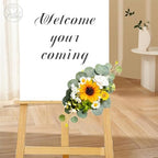 Artificial Wedding Arch Flowers for Wedding Sign, Set of 2 for Welcome Ceremony Sign, Faux Floral Swags, Banquet, alternate