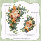 Artificial Wedding Arch Flowers for Wedding Sign, Set of 2 for Welcome Ceremony Sign, Faux Floral Swags, Banquet, alternate