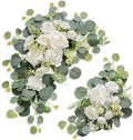 Artificial Wedding Arch Flowers for Wedding Sign, Set of 2 for Welcome Ceremony Sign, Faux Floral Swags