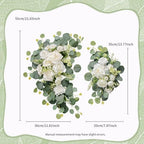 Artificial Wedding Arch Flowers for Wedding Sign, Set of 2 for Welcome Ceremony Sign, Faux Floral Swags, alternate view 3