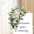 Artificial Wedding Arch Flowers for Wedding Sign, Set of 2 for Welcome Ceremony Sign, Faux Floral Swags, alternate view 4