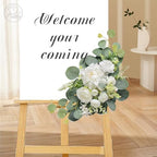 Artificial Wedding Arch Flowers for Wedding Sign, Set of 2 for Welcome Ceremony Sign, Faux Floral Swags, alternate view 5