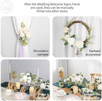 Artificial Wedding Arch Flowers for Wedding Sign, Set of 2 for Welcome Ceremony Sign, Faux Floral Swags, alternate view 6