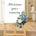 Artificial Wedding Arch Flowers for Wedding Sign, Set of 2 for Welcome Ceremony Sign, Faux Floral Swags, alternate view 5