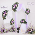 Artificial Wedding Arch Flowers Kit 2 PCS Dust Rose Flowers Silk Peony Floral Swag Welcome Sign for Wedding, alternate view 4