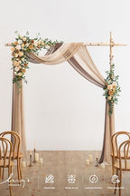 Artificial Wedding Arch Flowers Kit, Apricot & Soft Peach in Or-apricot & Soft Peach, alternate view 2
