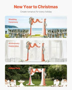 Artificial Wedding Arch Flowers Kit, Orange Wedding Arch Flowers with Drapes Kit (Pack of 5) - 2 Pcs Floral, alternate view 6