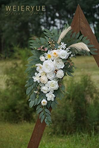 Artificial Wedding Arch Flowers Kit(Pack of 2) for Wedding Arch, Bridal Shower, Ceremony and Reception Backdrop, alternate