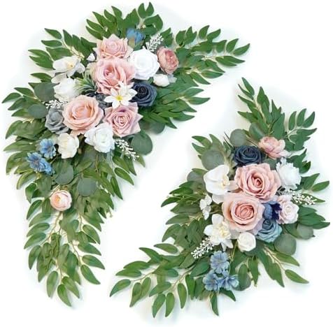 Artificial Wedding Arch Flowers Kit(Pack of 2) for Wedding Arch, Bridal Shower, Ceremony and Reception Backdrop