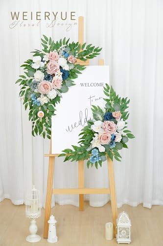 Artificial Wedding Arch Flowers Kit(Pack of 2) for Wedding Arch, Bridal Shower, Ceremony and Reception Backdrop, alternate