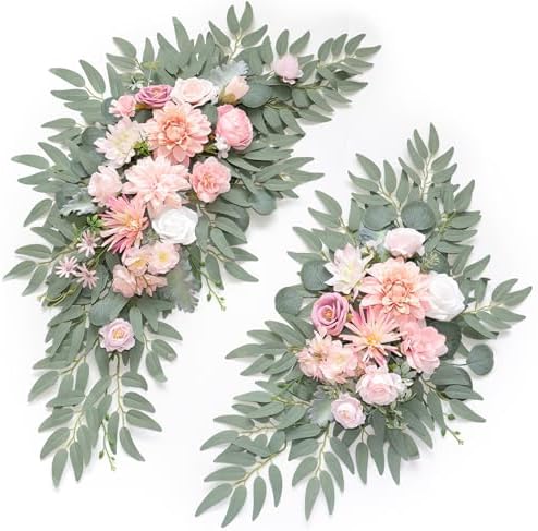 Artificial Wedding Arch Flowers Kit(Pack of 2) for Wedding Arch, Bridal Shower, Ceremony and Reception Backdrop