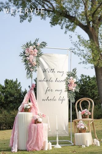 Artificial Wedding Arch Flowers Kit(Pack of 2) for Wedding Arch, Bridal Shower, Ceremony and Reception Backdrop, alternate