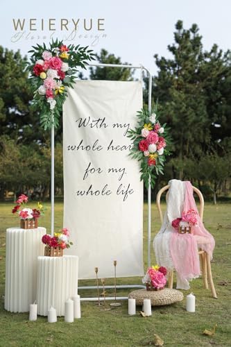 Artificial Wedding Arch Flowers Kit(Pack of 2) for Wedding Arch, Bridal Shower, Ceremony and Reception Backdrop, alternate