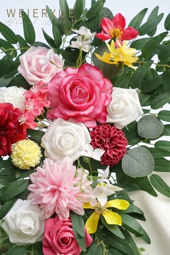 Artificial Wedding Arch Flowers Kit(Pack of 2) for Wedding Arch, Bridal Shower, Ceremony and Reception Backdrop, alternate