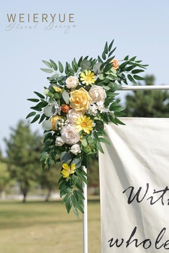 Artificial Wedding Arch Flowers Kit(Pack of 2) for Wedding Arch, Bridal Shower, Ceremony and Reception Backdrop, alternate