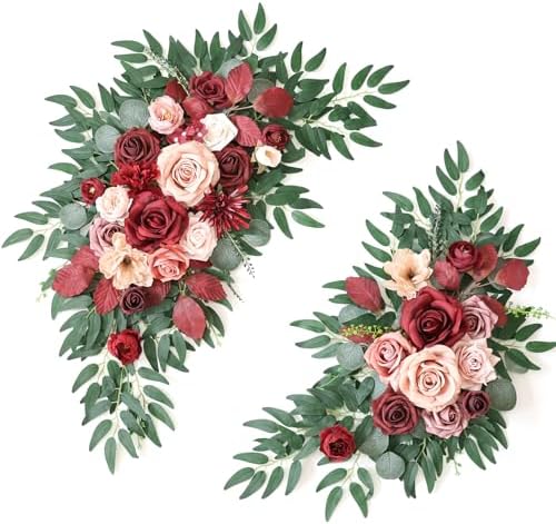 Artificial Wedding Arch Flowers Kit(Pack of 2) for Wedding Arch, Bridal Shower, Ceremony and Reception Backdrop