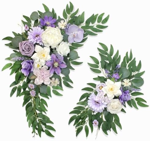Artificial Wedding Arch Flowers Kit(Pack of 2) for Wedding Decor Ceremony and Reception Backdrop Decoration