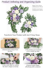 Artificial Wedding Arch Flowers Kit(Pack of 2) for Wedding Decor Ceremony and Reception Backdrop Decoration, alternate view 6