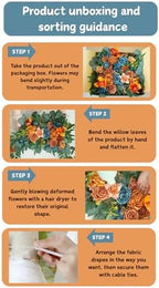 Artificial Wedding Arch Flowers Kit(Pack of 4),2Pcs Artificial Flower Arch Decor, 2Pcs Chiffon Fabric Drapes, alternate view