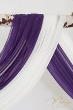 Artificial Wedding Arch Flowers Kit(Pack of 4),2Pcs Artificial Flower Arch Decor, 2Pcs Chiffon Fabric Drapes, alternate view