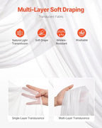 Artificial Wedding Arch Flowers Kit, White Wedding Arch Flowers with Drapes Kit (Pack of 3) - 2 Pcs Floral, alternate view 3