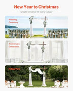 Artificial Wedding Arch Flowers Kit, White Wedding Arch Flowers with Drapes Kit (Pack of 3) - 2 Pcs Floral, alternate view 6