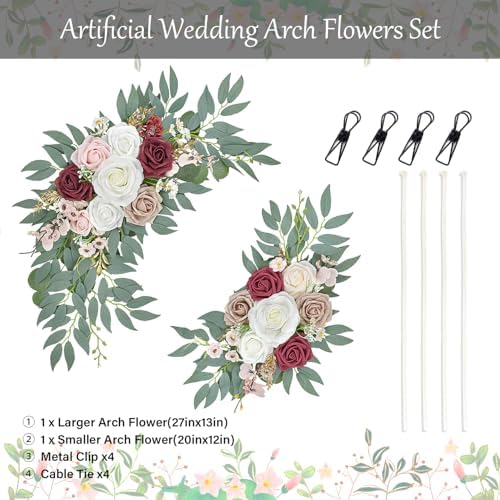 Artificial Wedding Arch Flowers of 2, alternate view 3