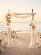 Artificial Wedding Arch Flowers with Chiffon Runner, Pack of 3, alternate view 2