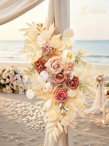 Artificial Wedding Arch Flowers with Chiffon Runner, Pack of 3, alternate view 5