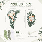 Artificial Wedding Arch Flowers with Drapes Kit-Pack of 5, Green in Green, alternate view 2