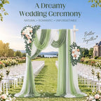Artificial Wedding Arch Flowers with Drapes Kit-Pack of 5, Green in Green, alternate view 4