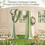 Artificial Wedding Arch Flowers with Drapes Kit-Pack of 5, Green in Green, alternate view 6