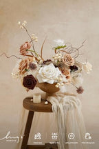 Artificial Wedding Fall Flowers Deluxe Combo, Beige & Brown in Beg-sand Beige & Walnut Brown, alternate view 2