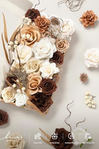 Artificial Wedding Fall Flowers Deluxe Combo, Beige & Brown in Beg-sand Beige & Walnut Brown, alternate view 4