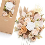 Artificial Wedding Fall Flowers Deluxe Combo, Boho & Nude in Beg-boho & Nude