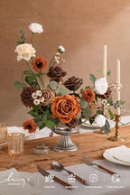 Artificial Wedding Fall Flowers Deluxe Combo, Earth Brown in Earth Brown & Burnt Orange, alternate view 2