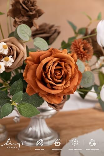 Artificial Wedding Fall Flowers Deluxe Combo, Earth Brown in Earth Brown & Burnt Orange, alternate view 3