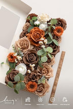 Artificial Wedding Fall Flowers Deluxe Combo, Earth Brown in Earth Brown & Burnt Orange, alternate view 6